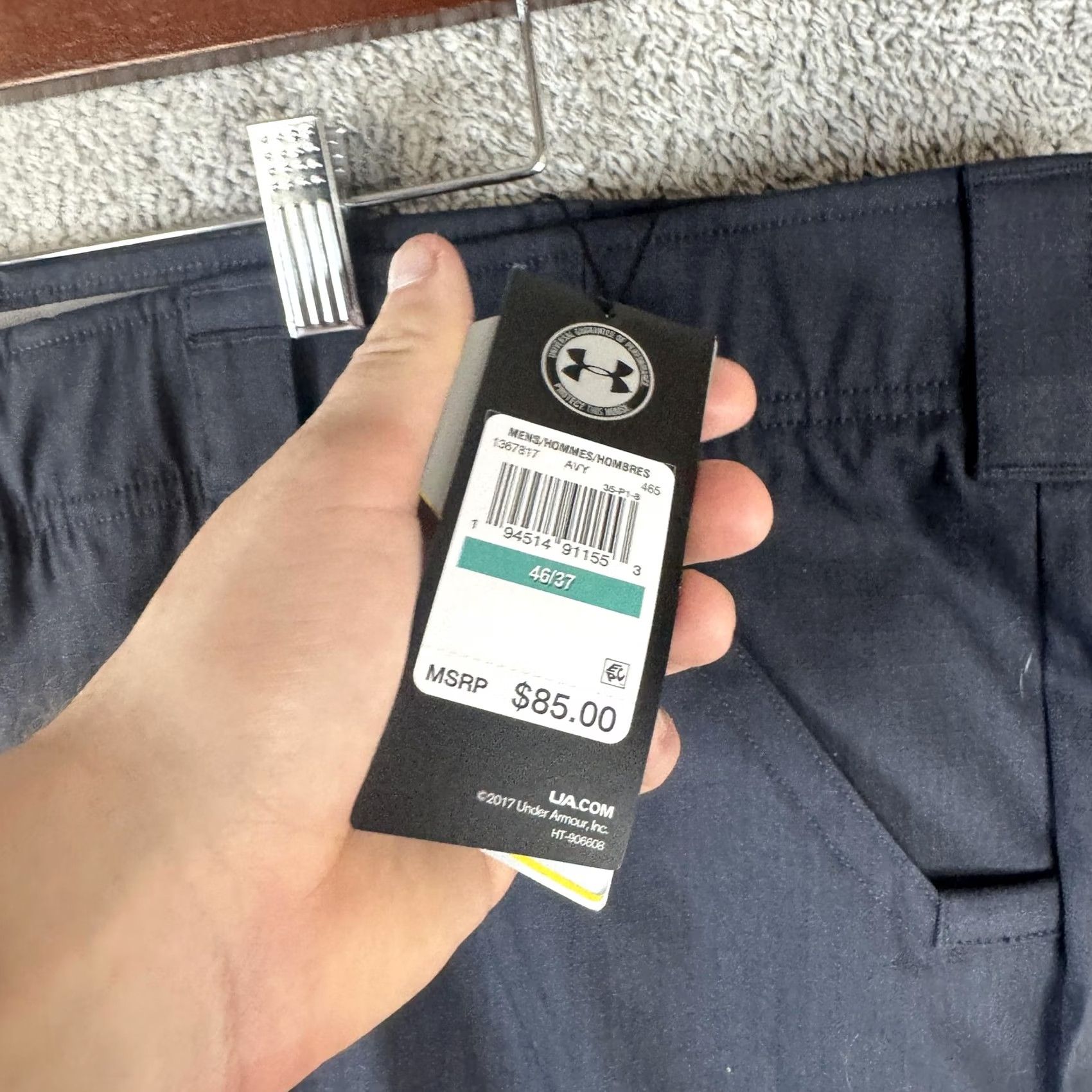 Under Armour Under Armour UA Storm Cargo Pants Mens 46x37 Navy Water-Repellent Workwear Cargo Pants Mens Big & Tall Blue Size US 30 / EU 46 - 6 Thumbnail