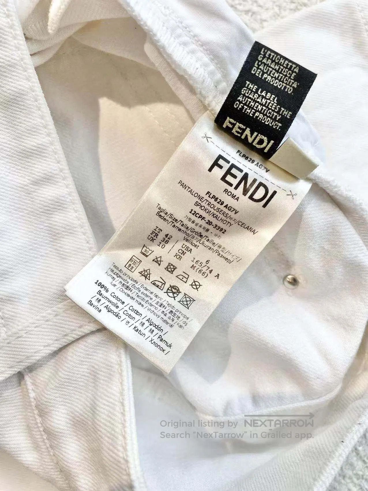 Fendi Fendi logo trousers| Size 27" / US 4 / IT 40 - 5 Thumbnail