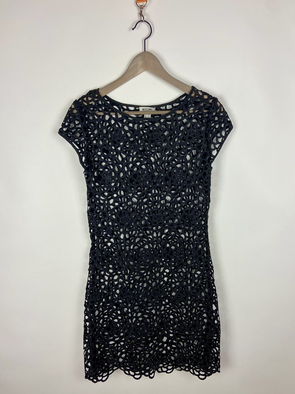 Designer × Moschino × Vintage Vintage Moschino Jeans Transparent Lace Dress Sz US-4/I-38 Size S / US 4 / IT 40 - 1 Thumbnail
