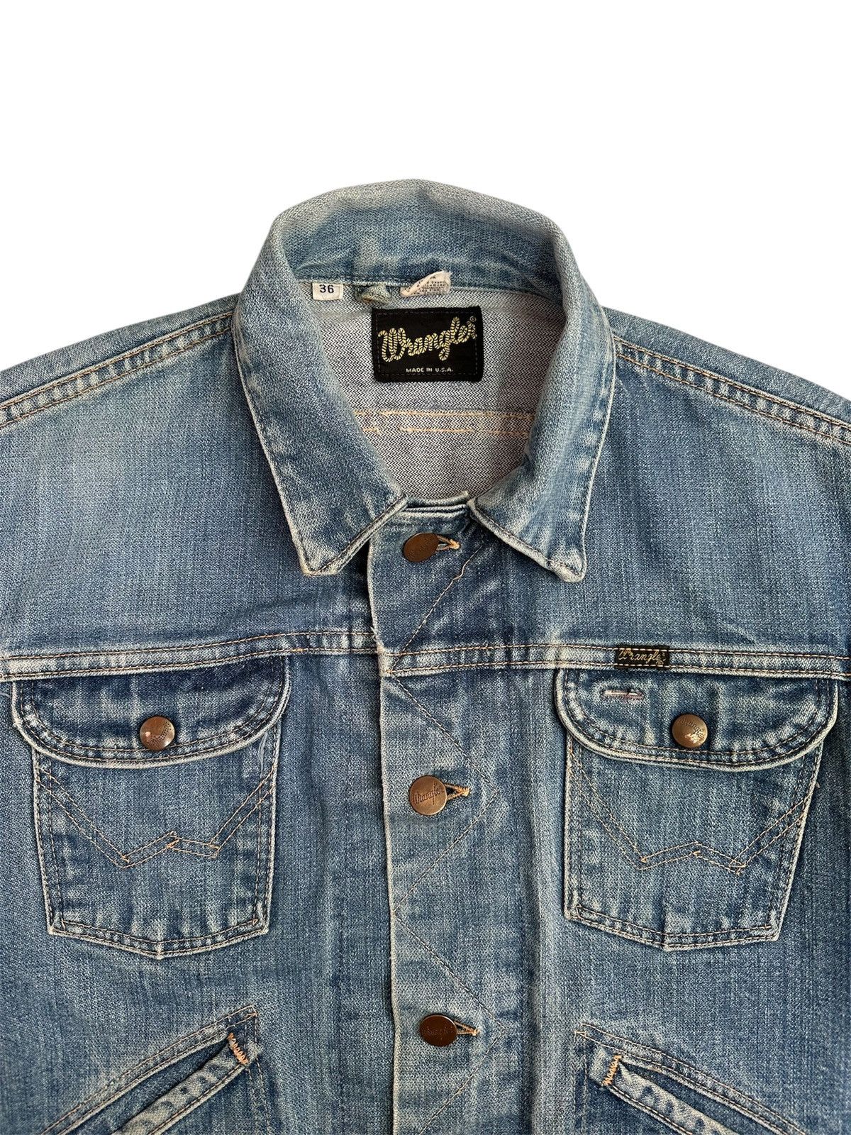 Vintage Vintage 70s Wrangler 124MJ Denim Jacket Made in USA Size US S / EU 44-46 / 1 - 2 Thumbnail