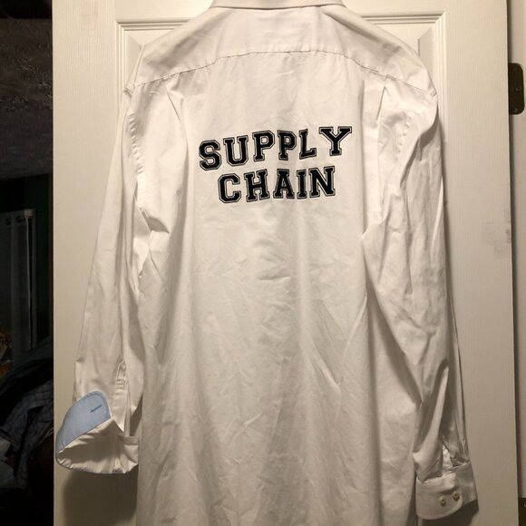 Other Bianco bianco men's white cotton casual shirt size: 18 1/2" Size US XXL / EU 58 / 5 - 2 Thumbnail