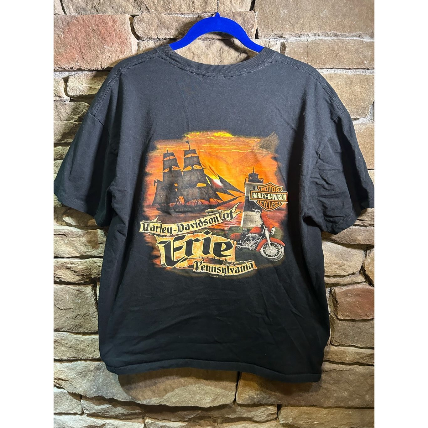 Harley Davidson Vintage Y2K Harley Davidson Pirate “I got Mine” Ship Erie Pe Size US XL / EU 56 / 4 - 1 Thumbnail