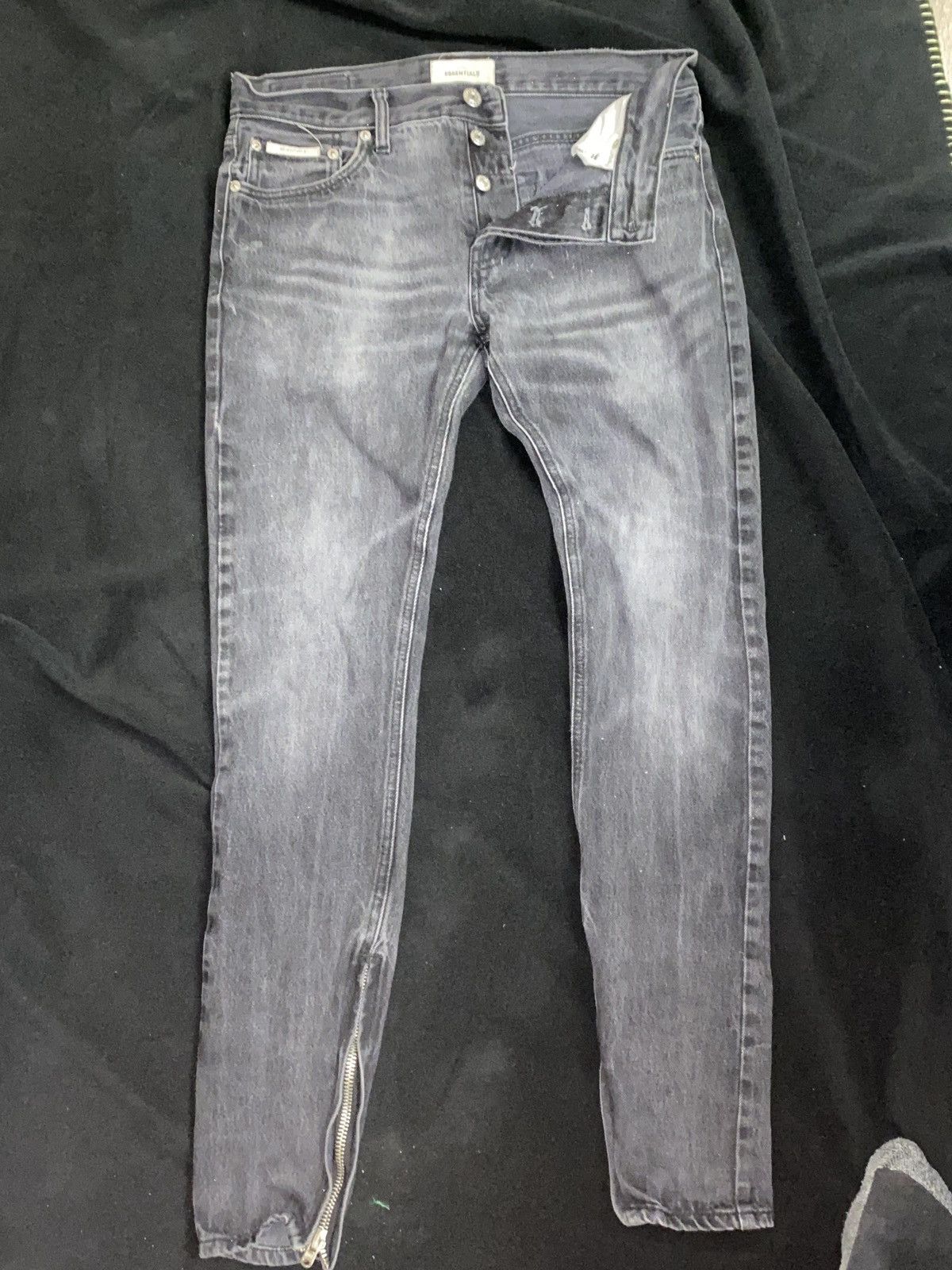 image of Essentials Denim W/ Ankle Zip 2021 in Black, Men's (Size 31)
