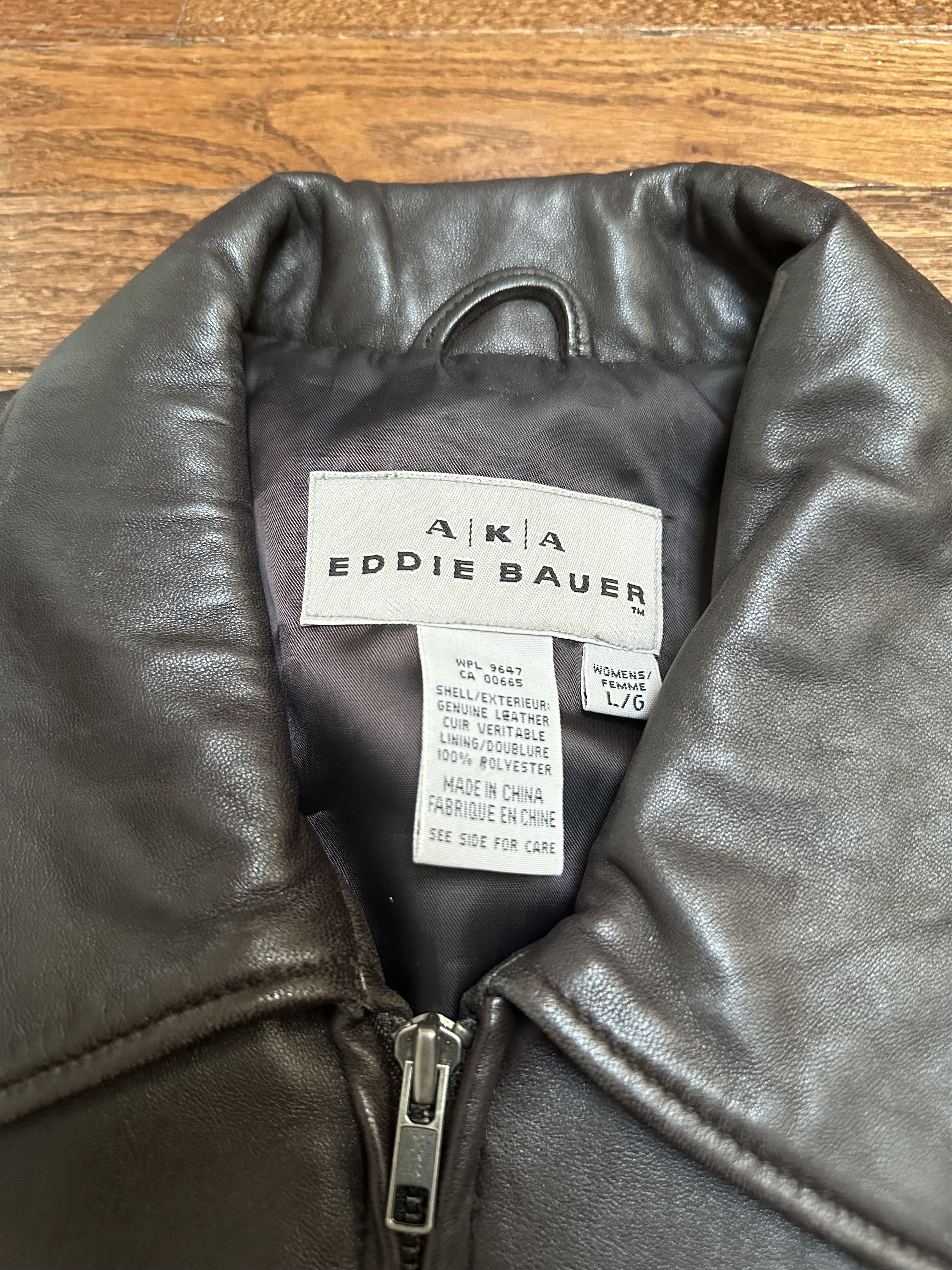 Eddie Bauer AKA Eddie Bauer Brown Leather Jacket Size L / US 10 / IT 46 - 3 Thumbnail