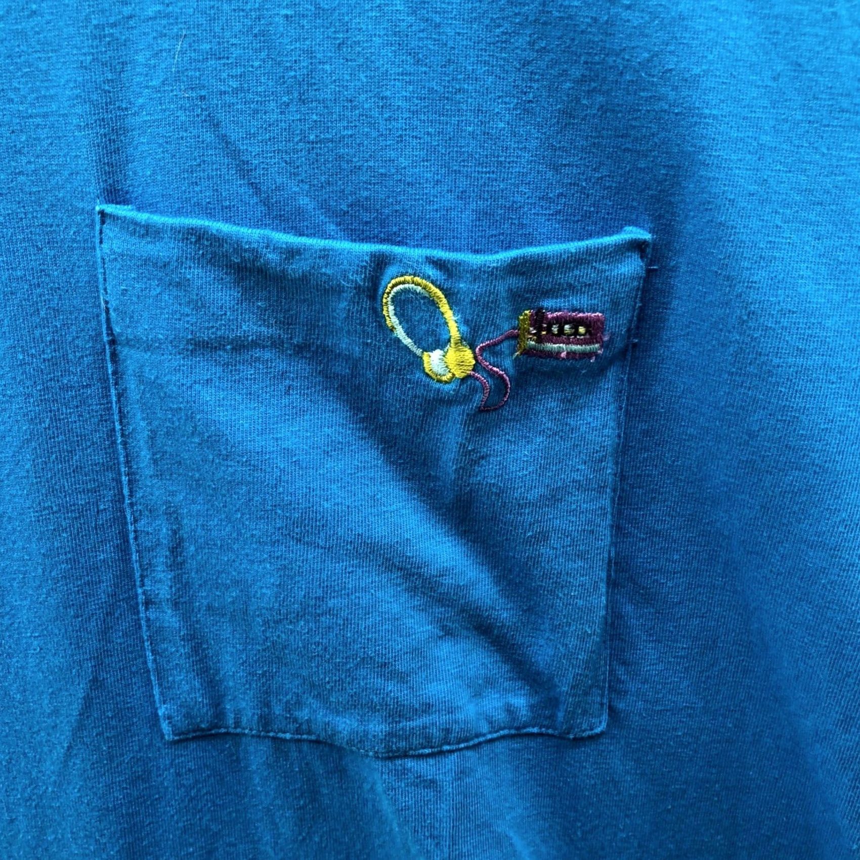 Bonobos Bonobos Tee Shirt Mens M Blue Walkman Embroidered Pocket Short Sleeve Cotton Size US M / EU 48-50 / 2 - 5 Thumbnail