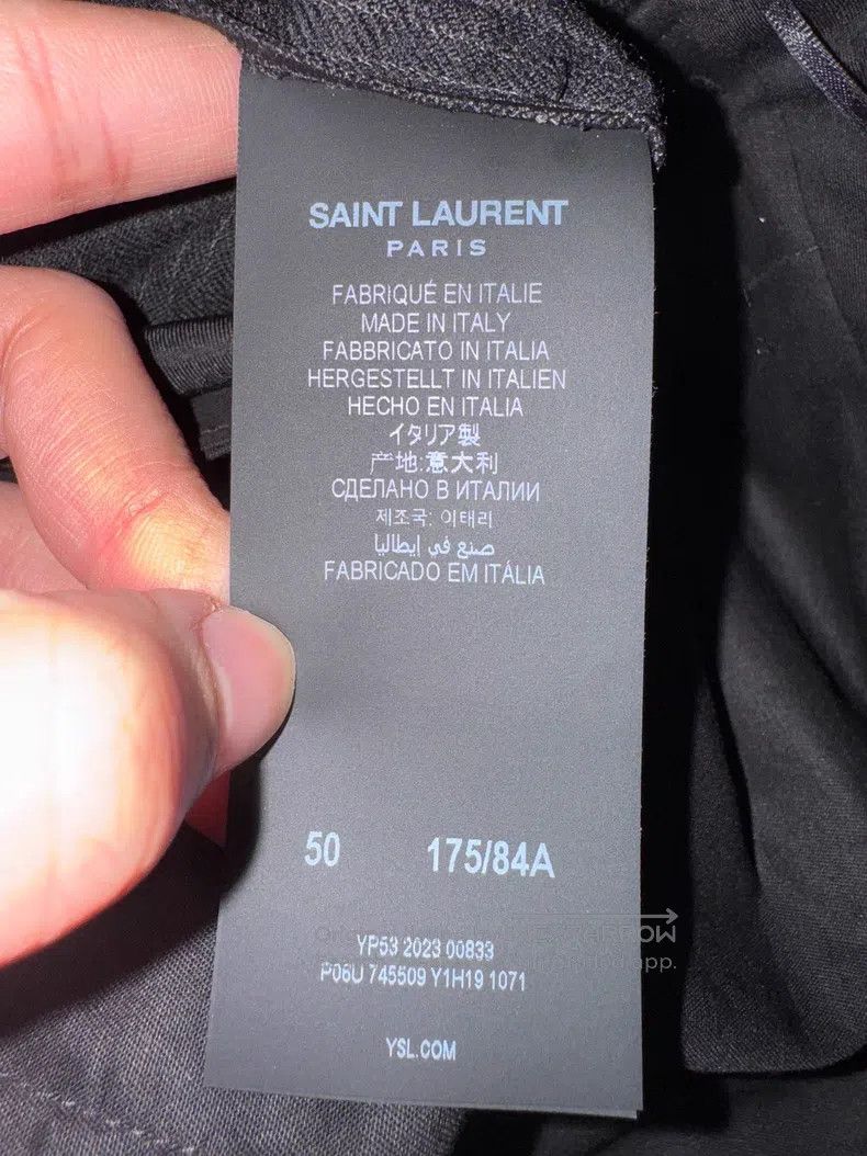 Saint Laurent Paris Saint Laurent Paris Ultra Fine Stripe Flannel Trousers Size US 34 / EU 50 - 5 Thumbnail