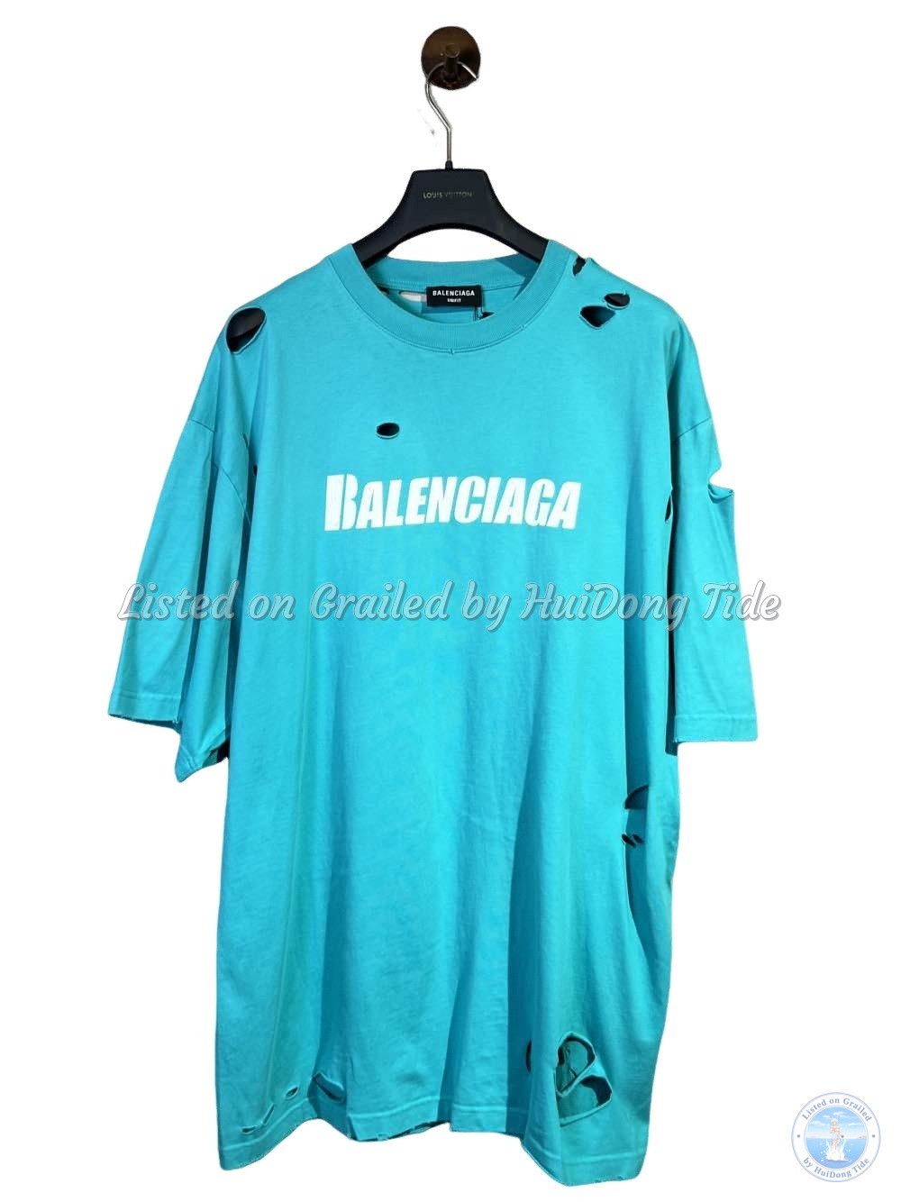 Balenciaga Balenciaga Distressed Logo T-Shirt Size S | Grailed