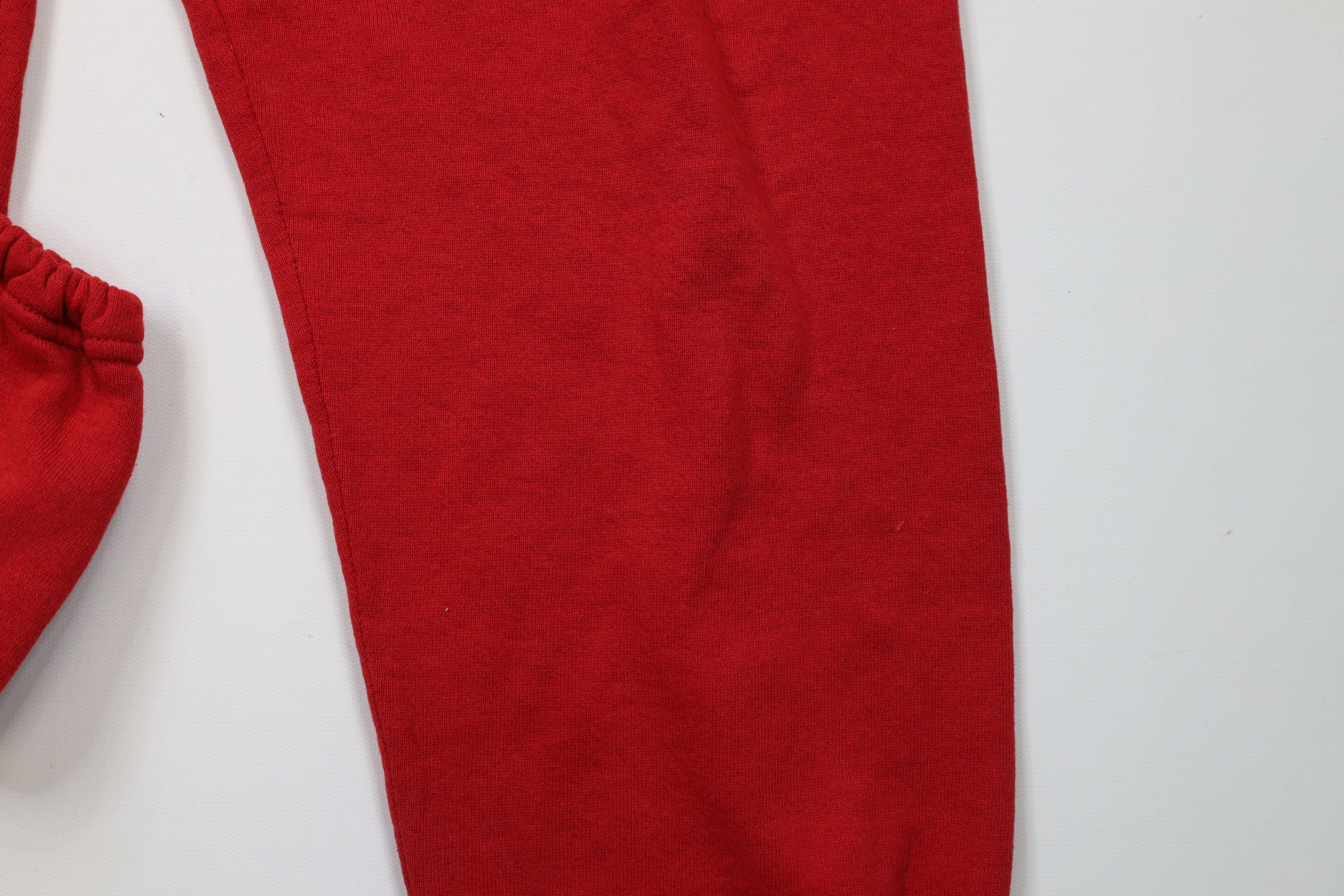 Vintage Vintage 90s Streetwear Blank Sweatpants Joggers Red USA Size US 36 / EU 52 - 7 Thumbnail