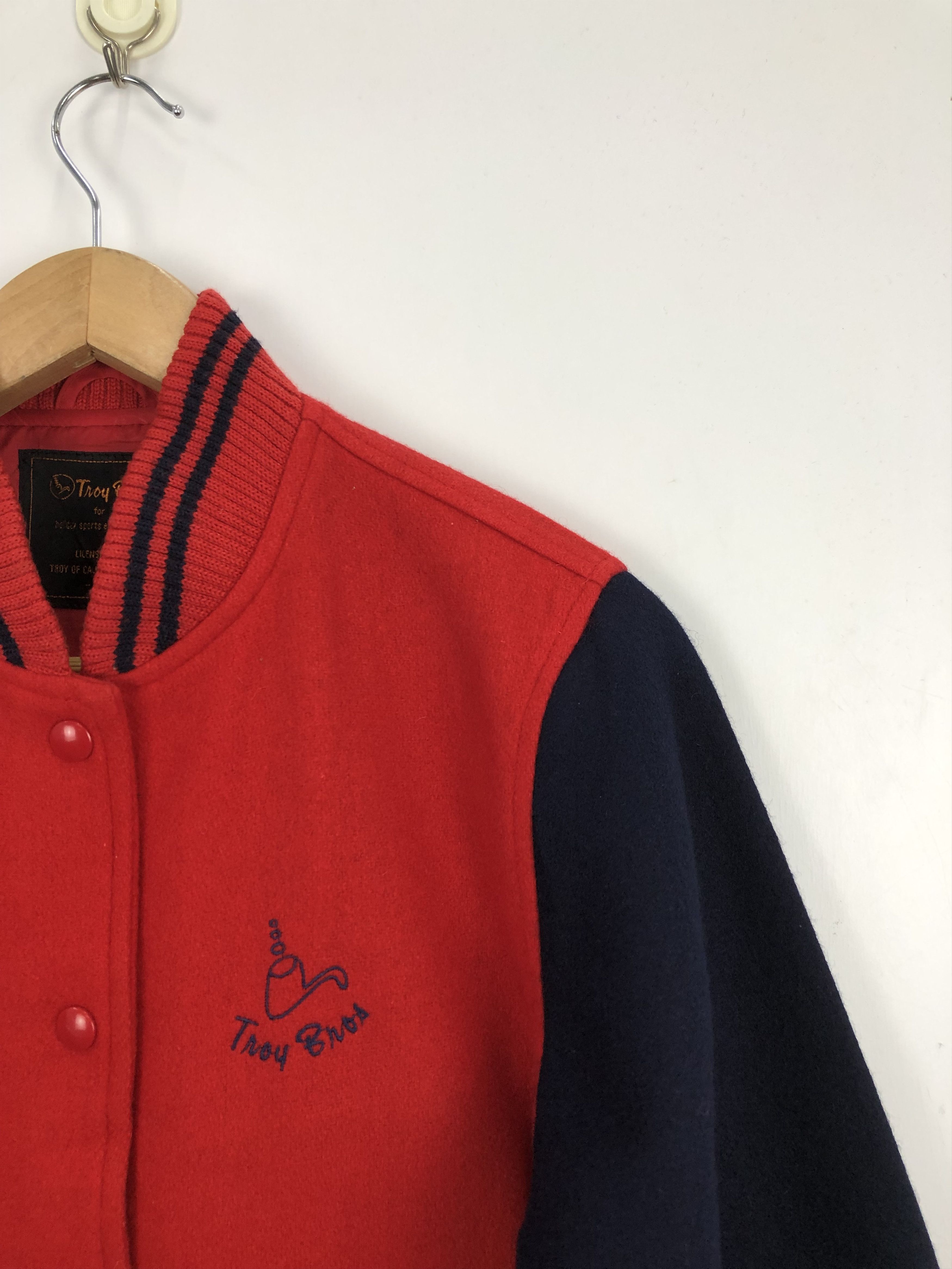 Vintage Vintage Troy Bros Wool Varsity Jacket Red V0289 Size US M / EU 48-50 / 2 - 3 Thumbnail
