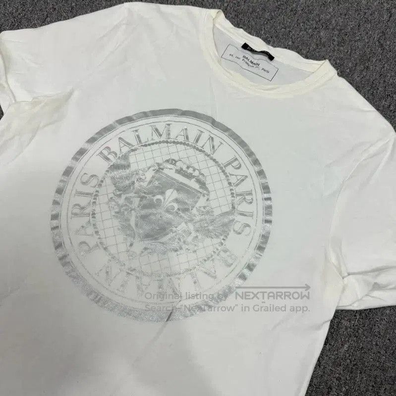 Balmain Balmain White Cotton Men's T-Shirt . Size US L / EU 52-54 / 3 - 3 Thumbnail
