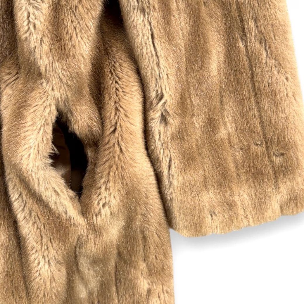 Bally VINTAGE De Ball Coat Womens SMALL Brown Faux Fur Long USA 80s Size S / US 4 / IT 40 - 7 Thumbnail