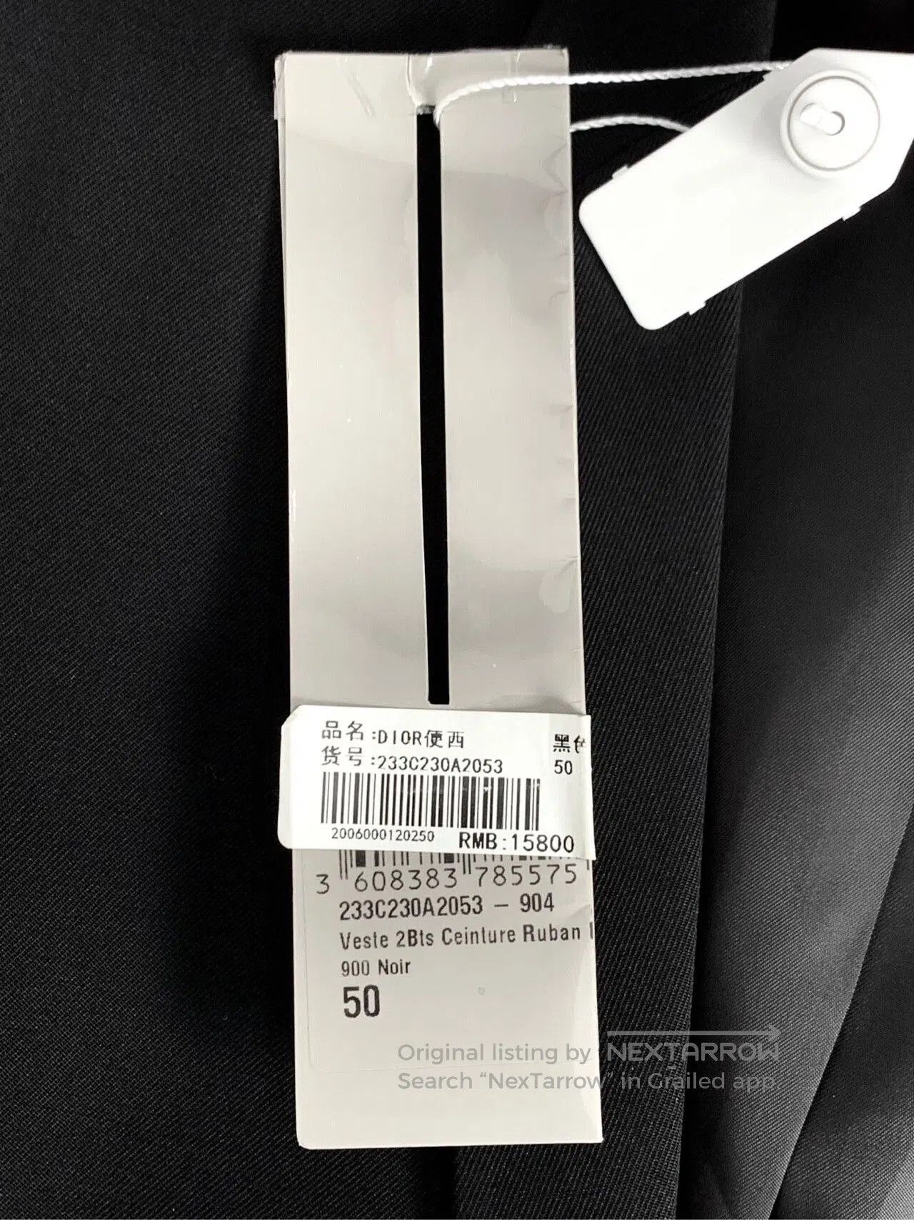Dior Dior Men's Black Gray Wool Blazer. Size US XL / EU 56 / 4 - 5 Thumbnail