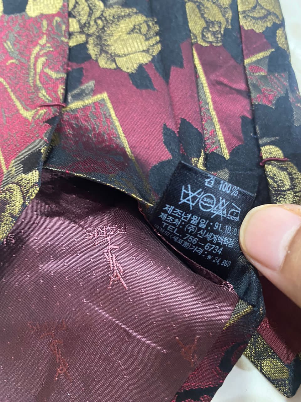 Vintage ‼️VINTAGE YVES SAINT LAURENT Paris Necktie silk tie Size ONE SIZE - 6 Thumbnail