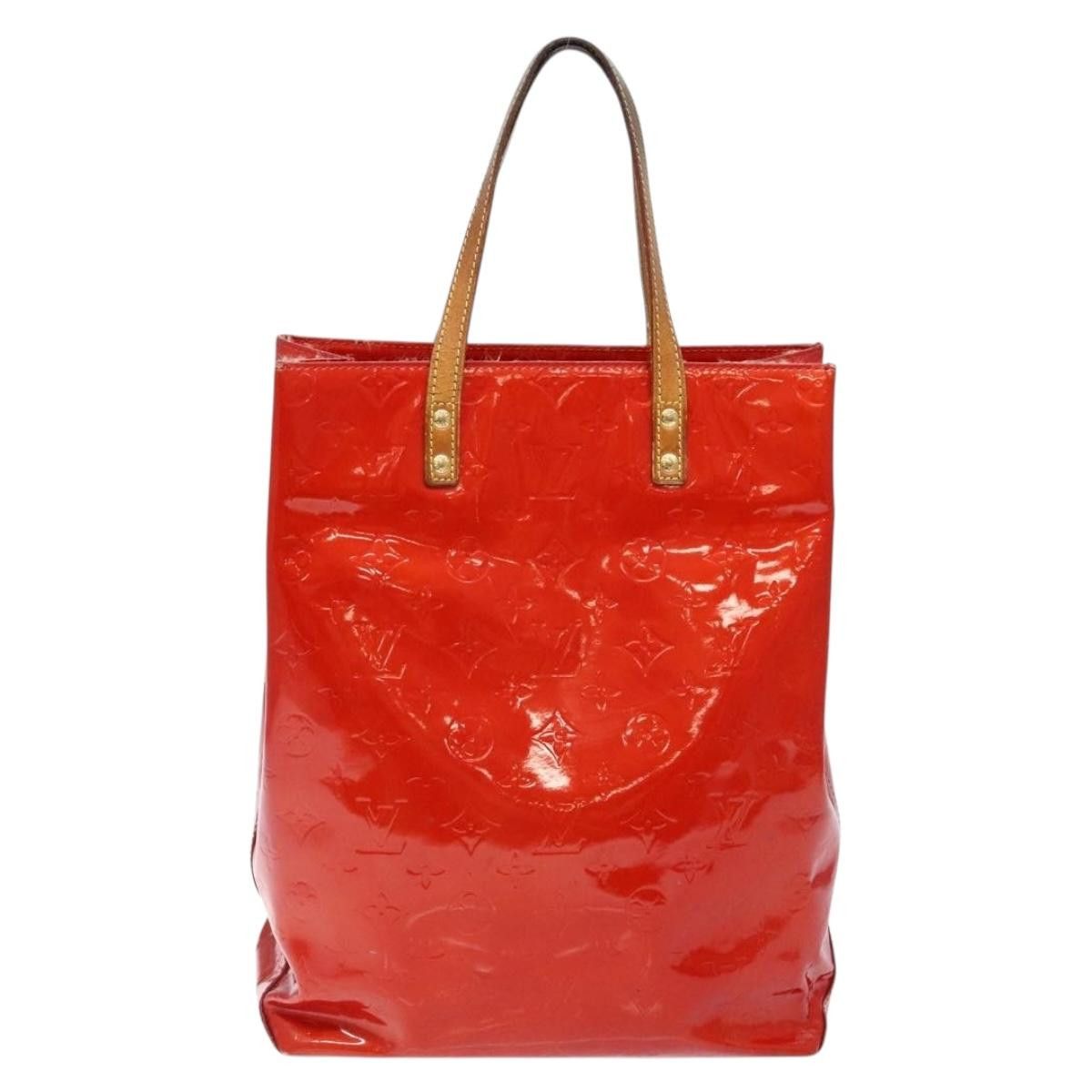 Louis Vuitton LOUIS VUITTON Monogram Vernis Reade MM Hand Bag Red Rouge Size ONE SIZE - 3 Thumbnail