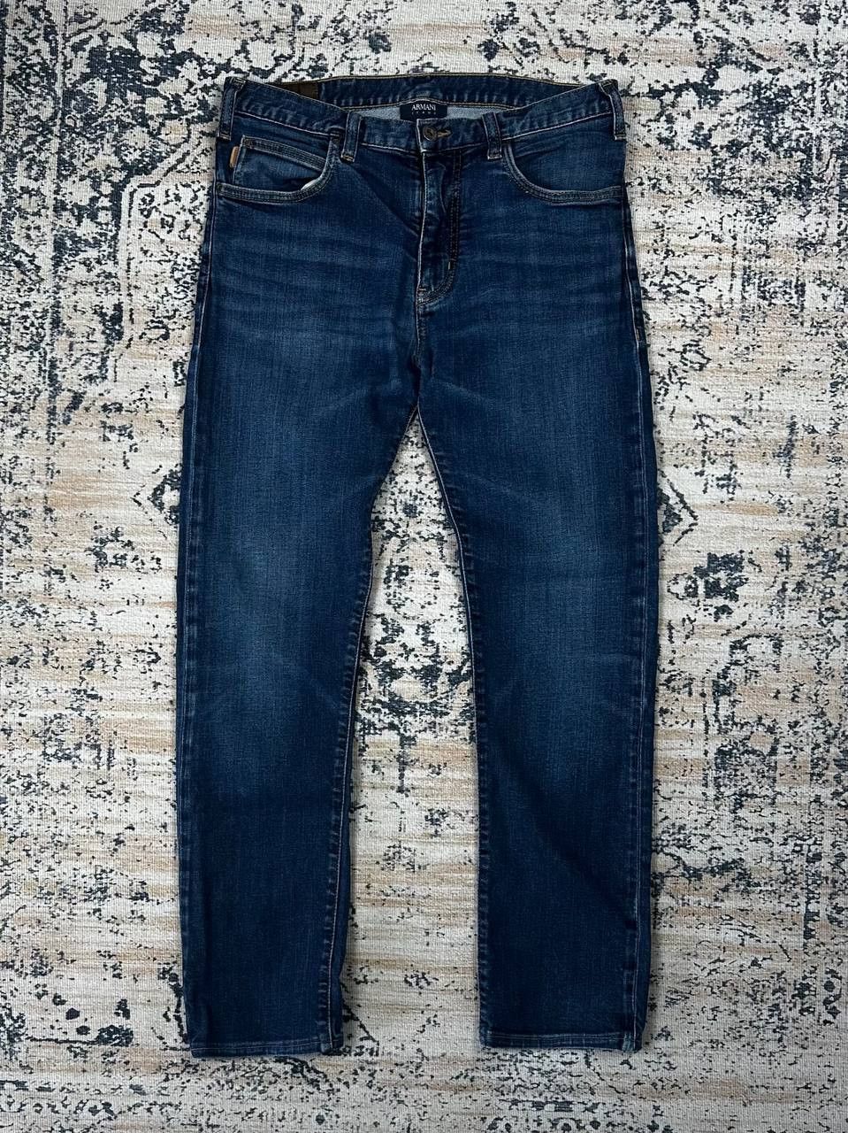 Armani Vintage Armani Jeans Blue Slim Grunge Pants Size US 32 / EU 48 - 2 Thumbnail