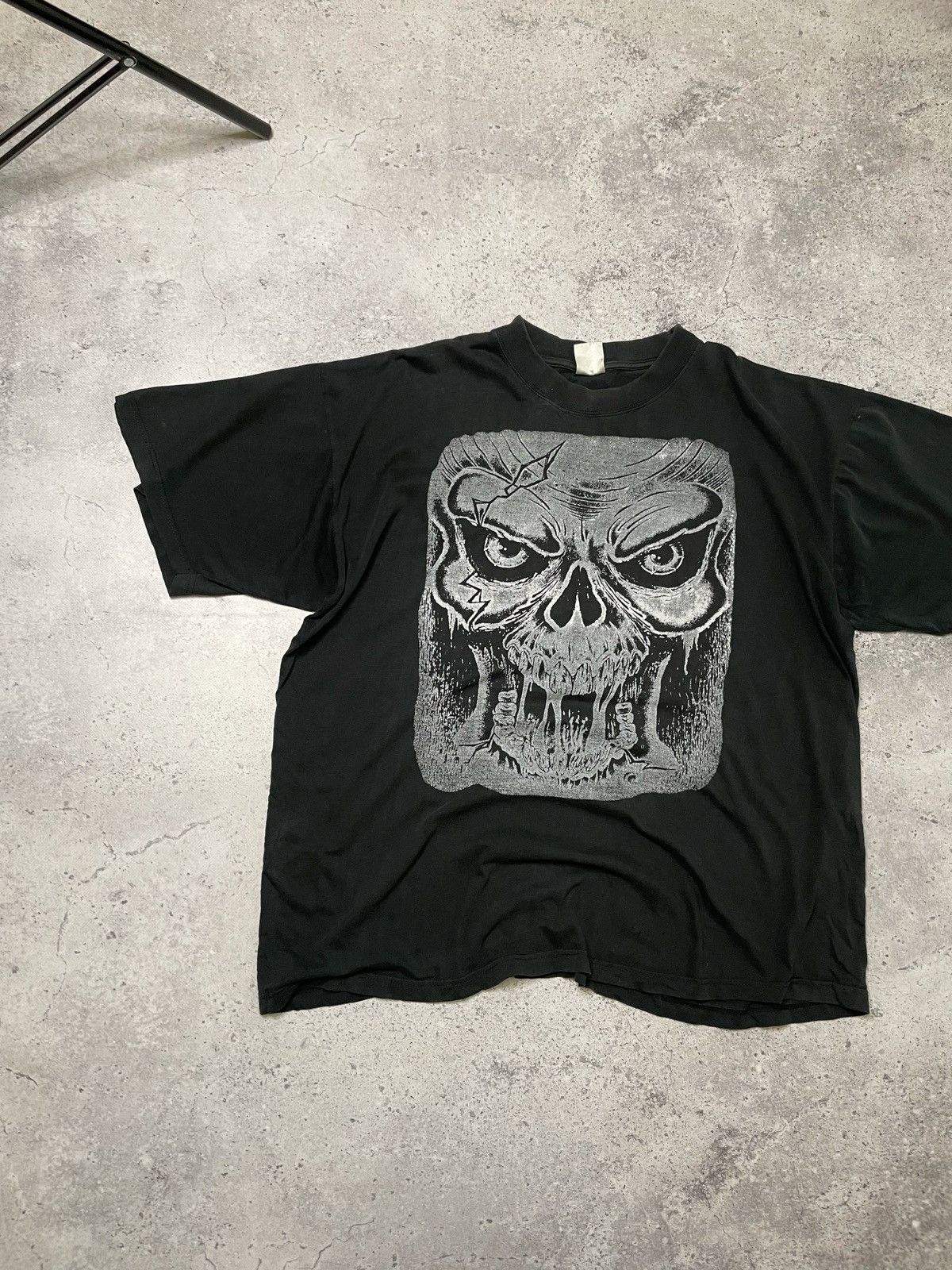 Vintage Vintage 90s Vintage Crazy Graphic Skeleton T-Shirt Size US L / EU 52-54 / 3 - 3 Thumbnail