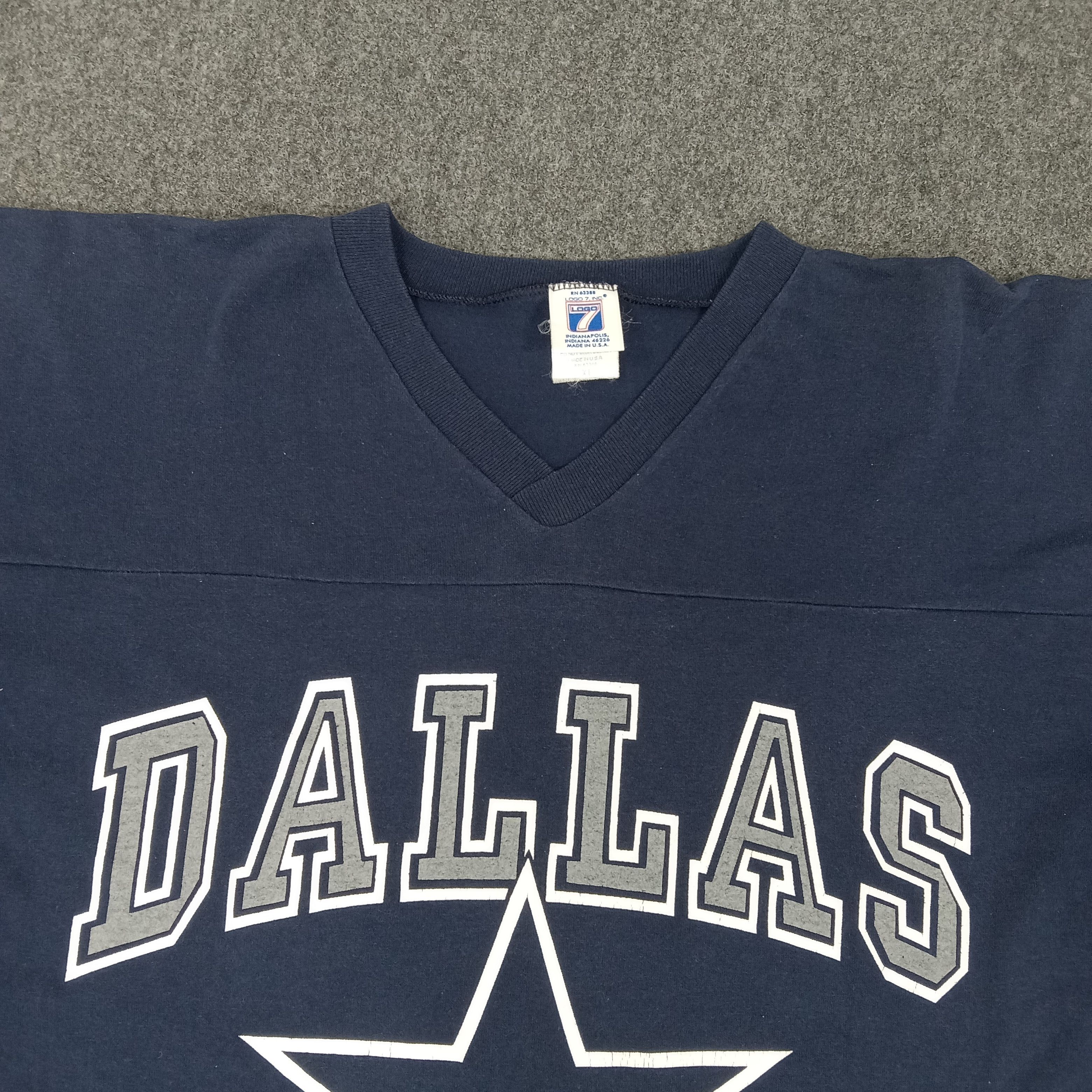 Logo 7 × NFL × Vintage Vintage 90's Dallas Cowboys American Football Team Tshirt Size US XXL / EU 58 / 5 - 4 Thumbnail