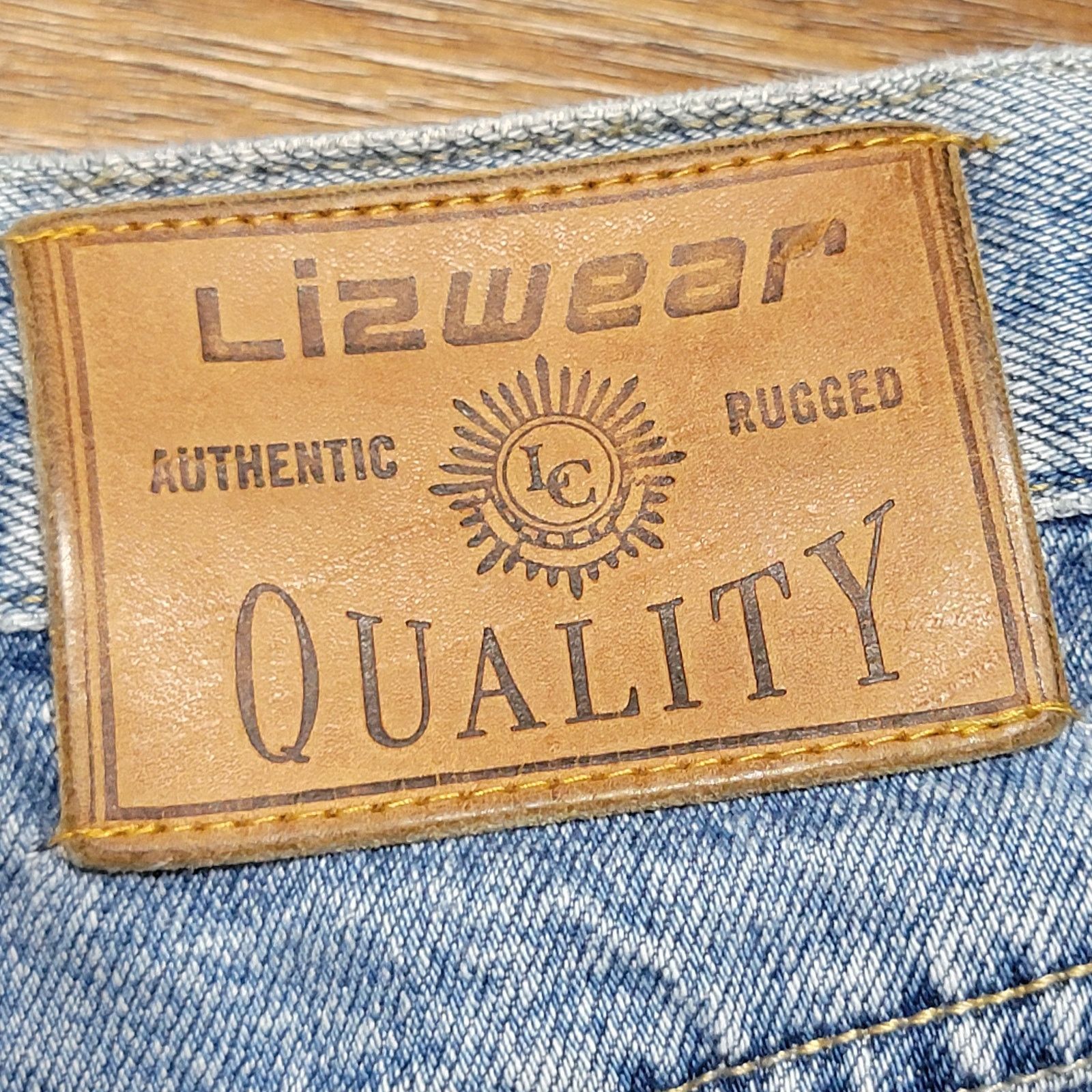 Liz Claiborne Liz Wear Straight Jeans w/ Patches & Button Fly - Size 14 Size 36" / US 14 / IT 50 - 7 Thumbnail