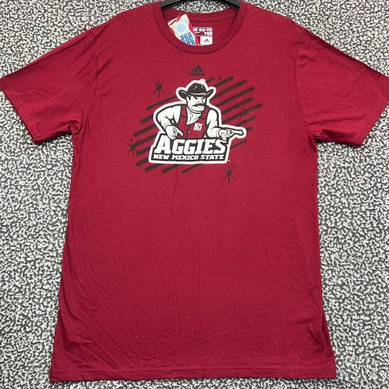 Adidas New Mexico State Aggies Shirt Men Short Sleeve Crew Neck L Size US L / EU 52-54 / 3 - 1 Thumbnail