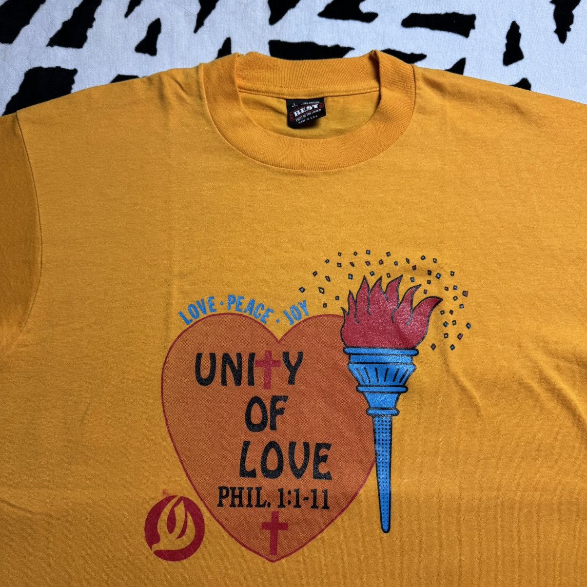 Fruit Of The Loom × Vintage 90's Jesus Tee Size US L / EU 52-54 / 3 - 2 Thumbnail