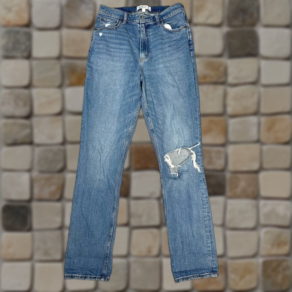 Abercrombie & Fitch Abercrombie & Fitch The 90s Slim Straight Curve Love Jeans Womens 8 Blue 28x31 Size 30" / US 8 / IT 44 - 1 Thumbnail