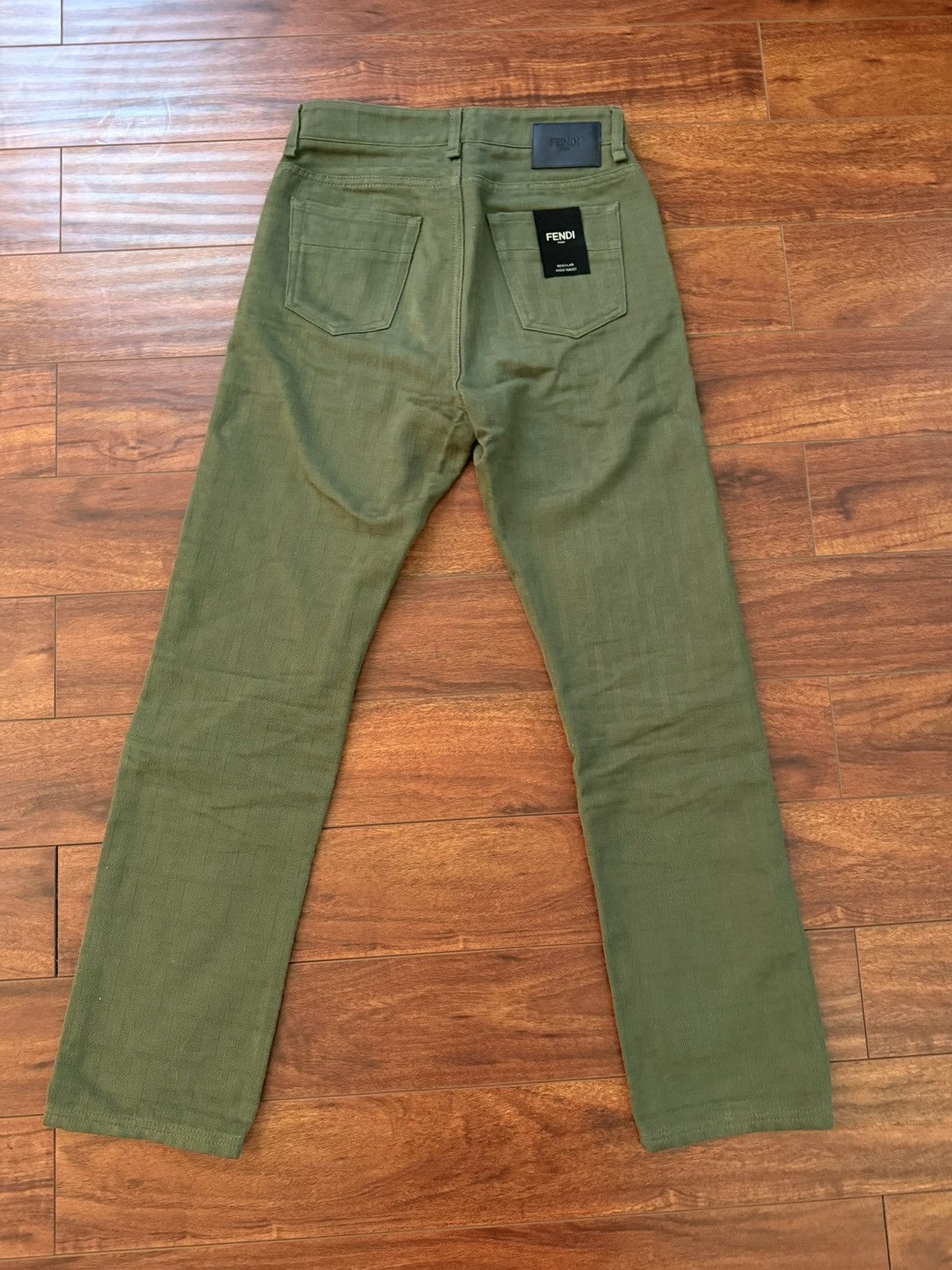 Fendi Fendi Green Jacquard “Forever Fendi” Jean Size US 30 / EU 46 - 2 Thumbnail
