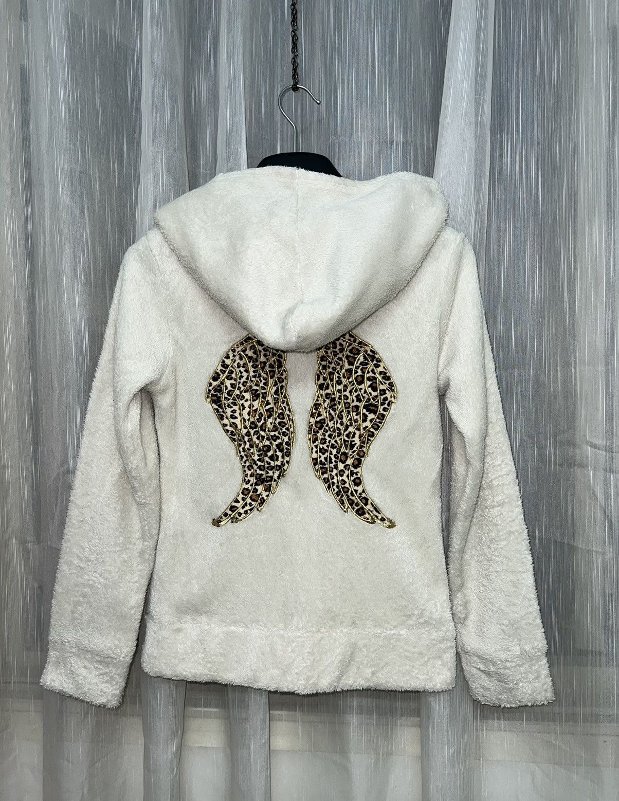 Japanese Brand Y2K Fluffy cotton leopard wings hoodie zip up 🐆 Size M / US 6-8 / IT 42-44 - 4 Thumbnail