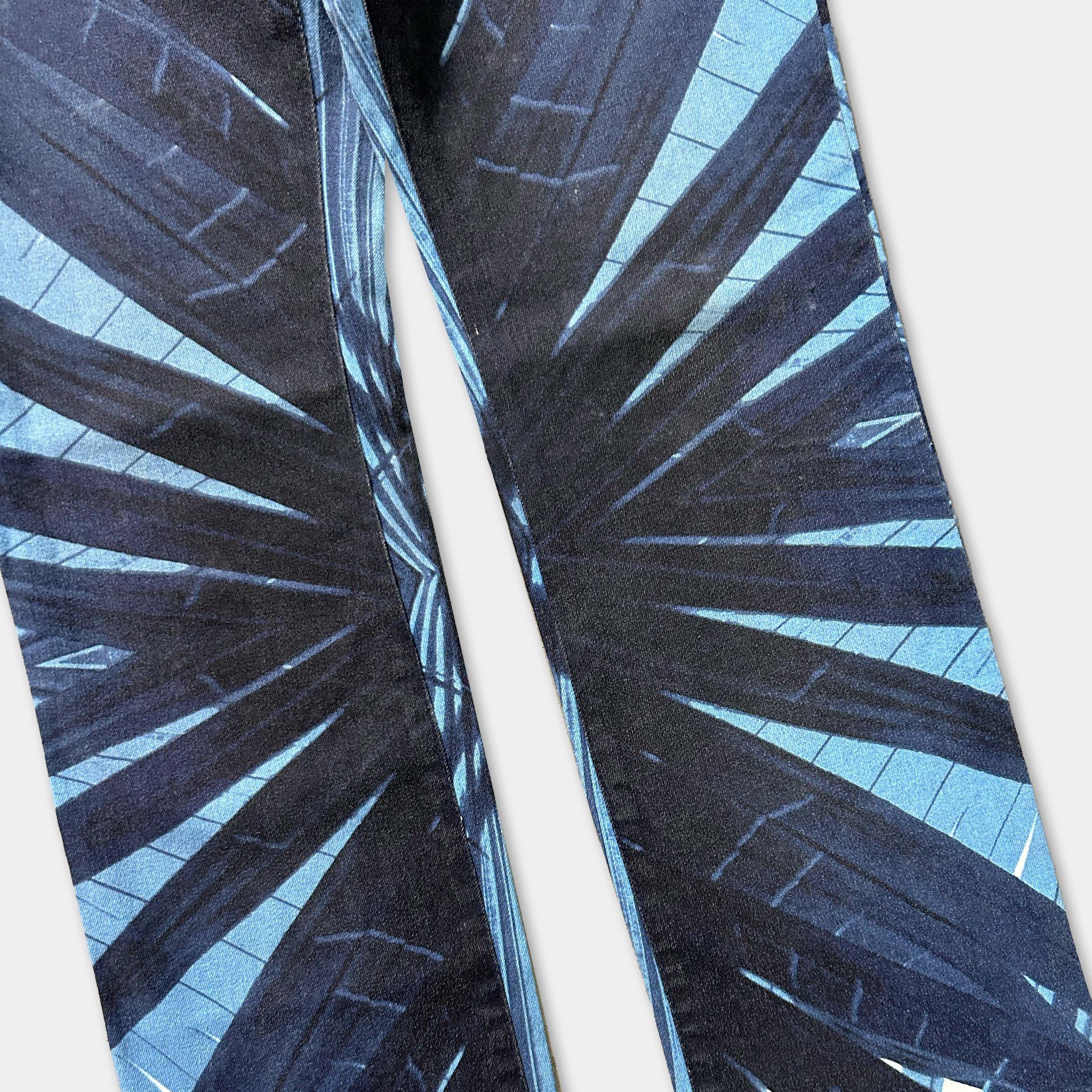 Just Cavalli Just Cavalli 00's Blue Pattern Jeans Size 26" / US 2 / IT 38 - 2 Thumbnail