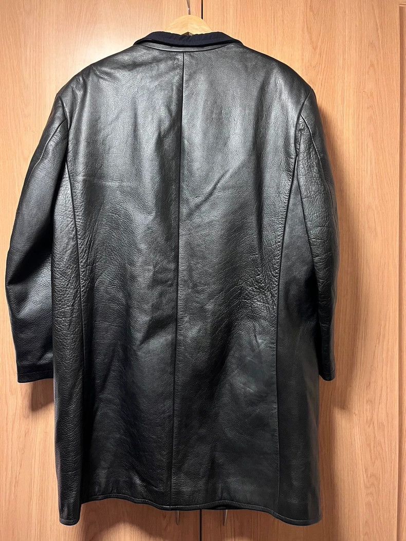 Yohji Yamamoto Yohji Yamamoto Yohji Yamamoto Black Leather Coat for Sale Size US L / EU 52-54 / 3 - 2 Thumbnail