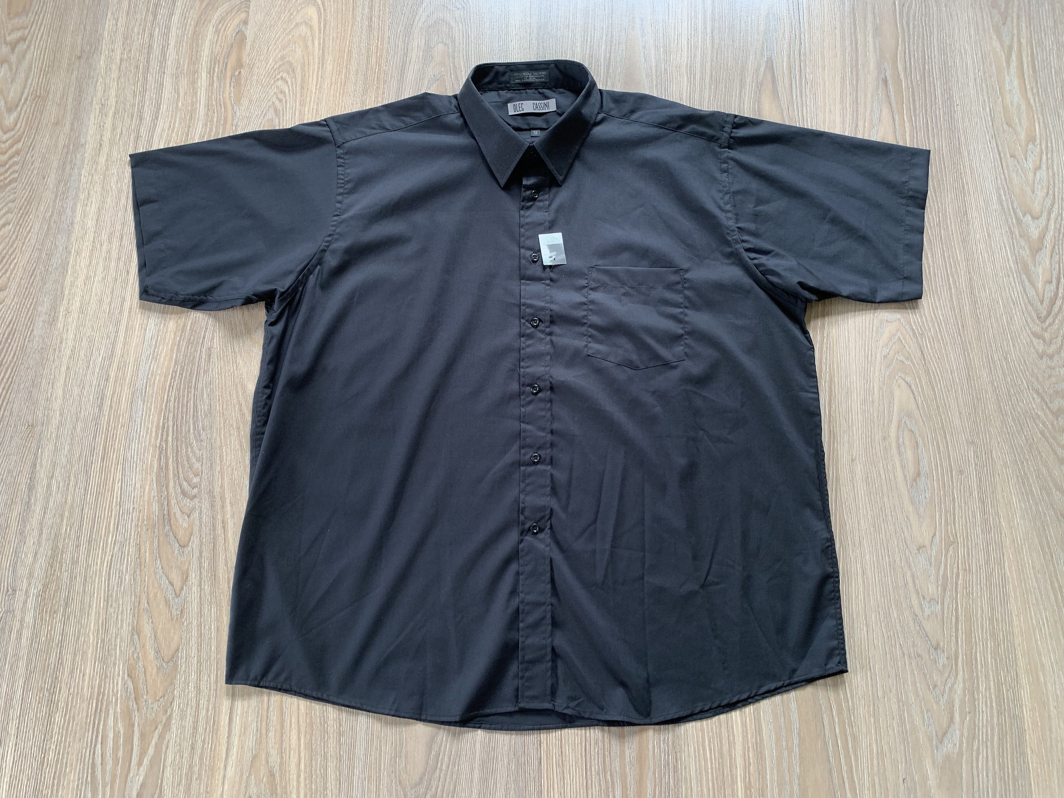 Designer × Oleg Cassini Oleg Cassini Short Sleeve Classic Cotton Black Shirt Size US XXL / EU 58 / 5 - 2 Thumbnail