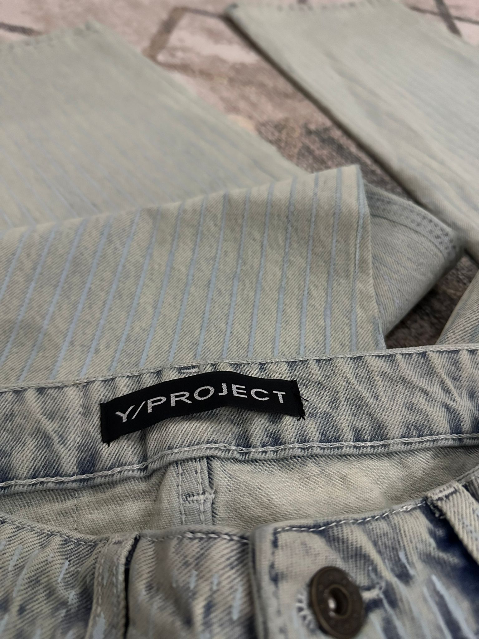 Y/Project Y/PROJECT Striped Wide-leg Jeans In White Size S Size US 30 / EU 46 - 10 Thumbnail