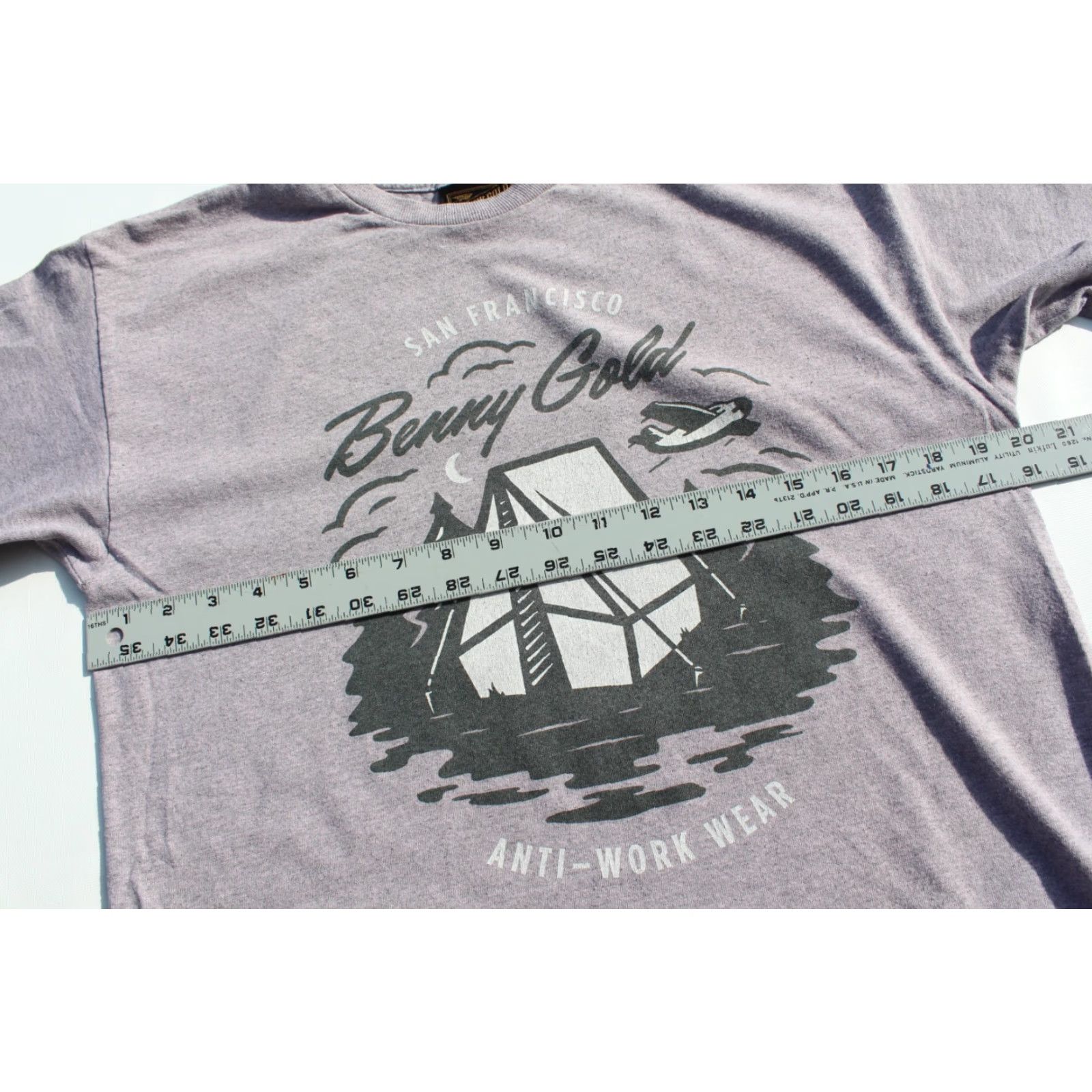 Vintage Benny Gold T Shirt Gray M Unisex Adults Short Sleeve Camping Skateboardin 90s Mens Womens Size US M / EU 48-50 / 2 - 4 Thumbnail