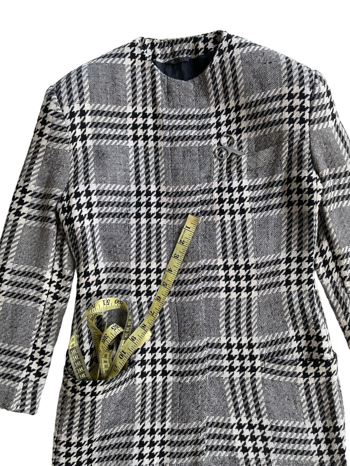 Versace G.Versace Houndstooth Mandarin Women Coat Size S / US 4 / IT 40 - 7 Thumbnail