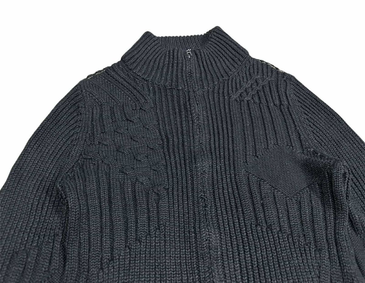 If Six Was Nine × Le Grande Bleu (L.G.B.) × Marithe + Francois Girbaud 🔥Y2K Archived Marithe Francois Girbaud Cable Knit Zip Jacket Size US M / EU 48-50 / 2 - 3 Thumbnail