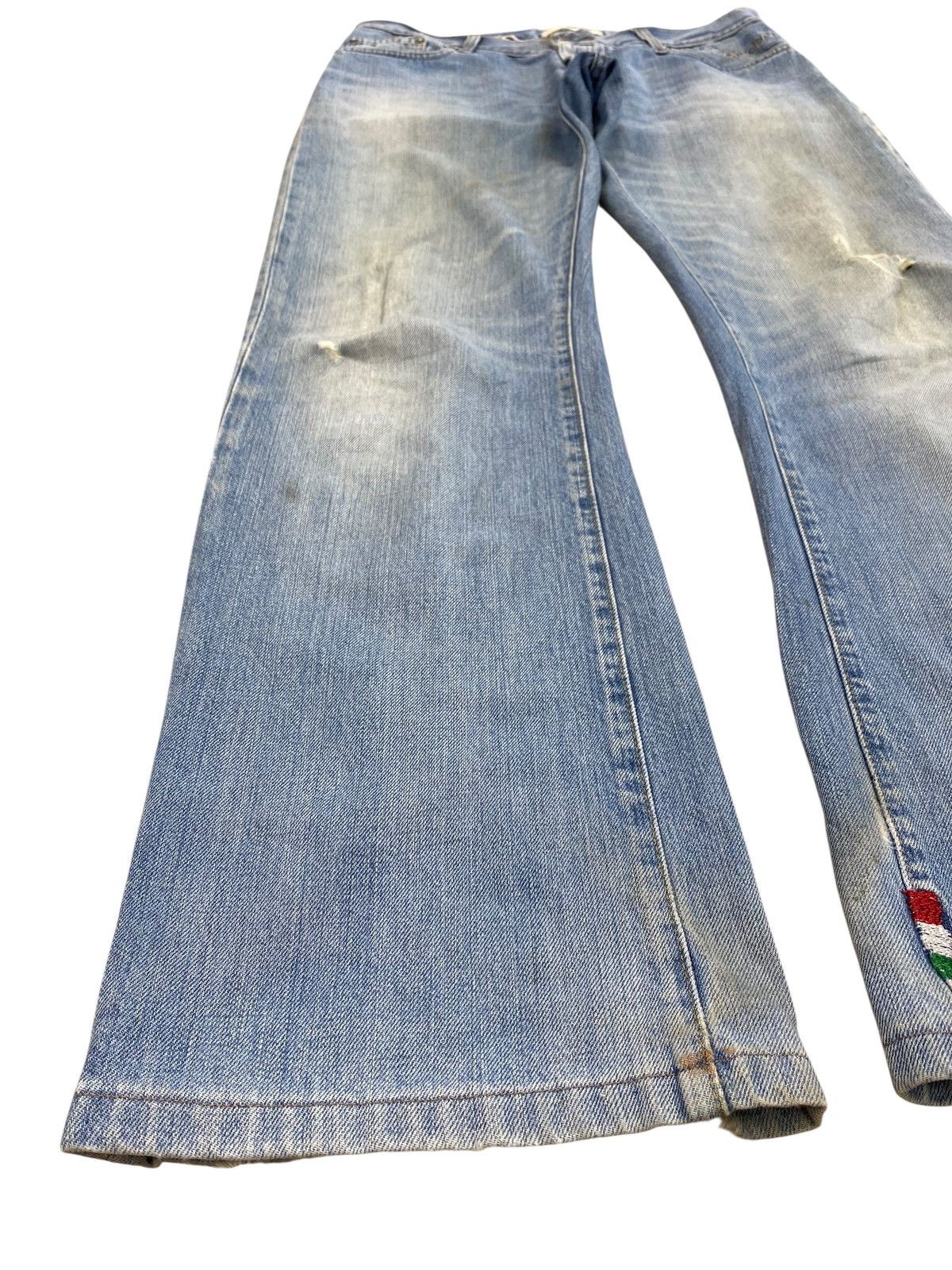 HYDROGEN Hydrogen Brand Ripped Faded Wash Style Loose Jeans Size US 32 / EU 48 - 5 Thumbnail