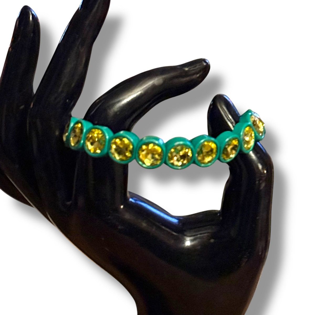 Other Turquoise blue and yellow gemstone stretch bracelet Size ONE SIZE - 2 Thumbnail