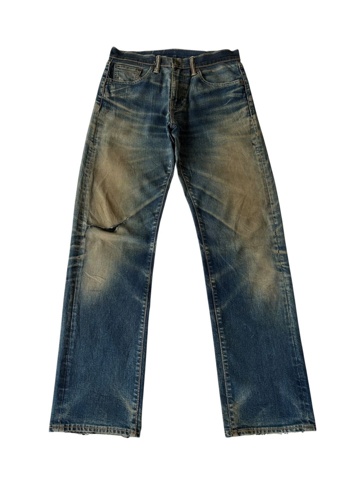 If Six Was Nine Vintage Levis 505 Mud Wash Rusty Jeans Distressed Denim Size US 31 - 5 Thumbnail