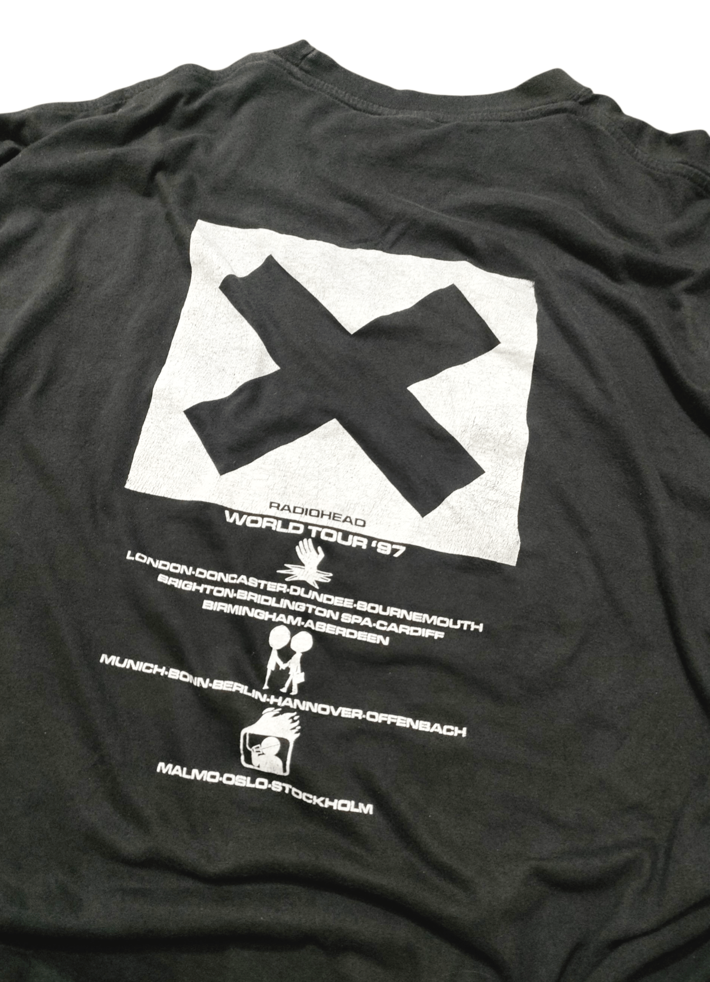 Band Tees 90s RADIOHEAD "WORLD TOUR '97" Vintage Band Tee Size US XXL / EU 58 / 5 - 1 Thumbnail