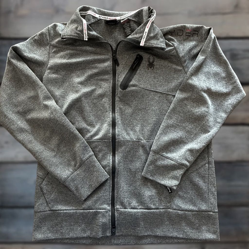 Spyder Spyder Active Jacket Mens Large Gray Full Zip Pockets Logo Size US L / EU 52-54 / 3 - 1 Thumbnail