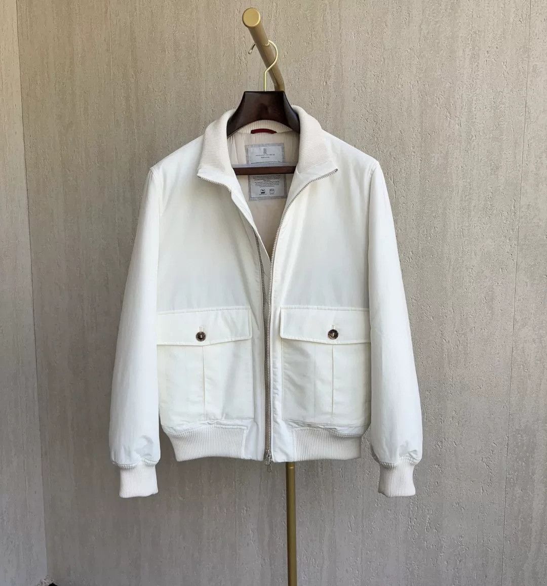 Brunello Cucinelli White Tech Fabric Jacket