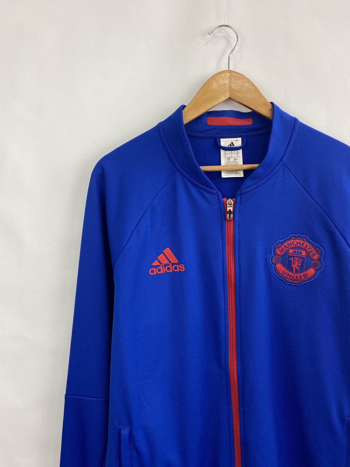 Adidas 🏴󠁧󠁢󠁥󠁮󠁧󠁿 Y2K Adidas Manchester United Zip Hoodie Soccer Blokecore Size US L / EU 52-54 / 3 - 4 Thumbnail
