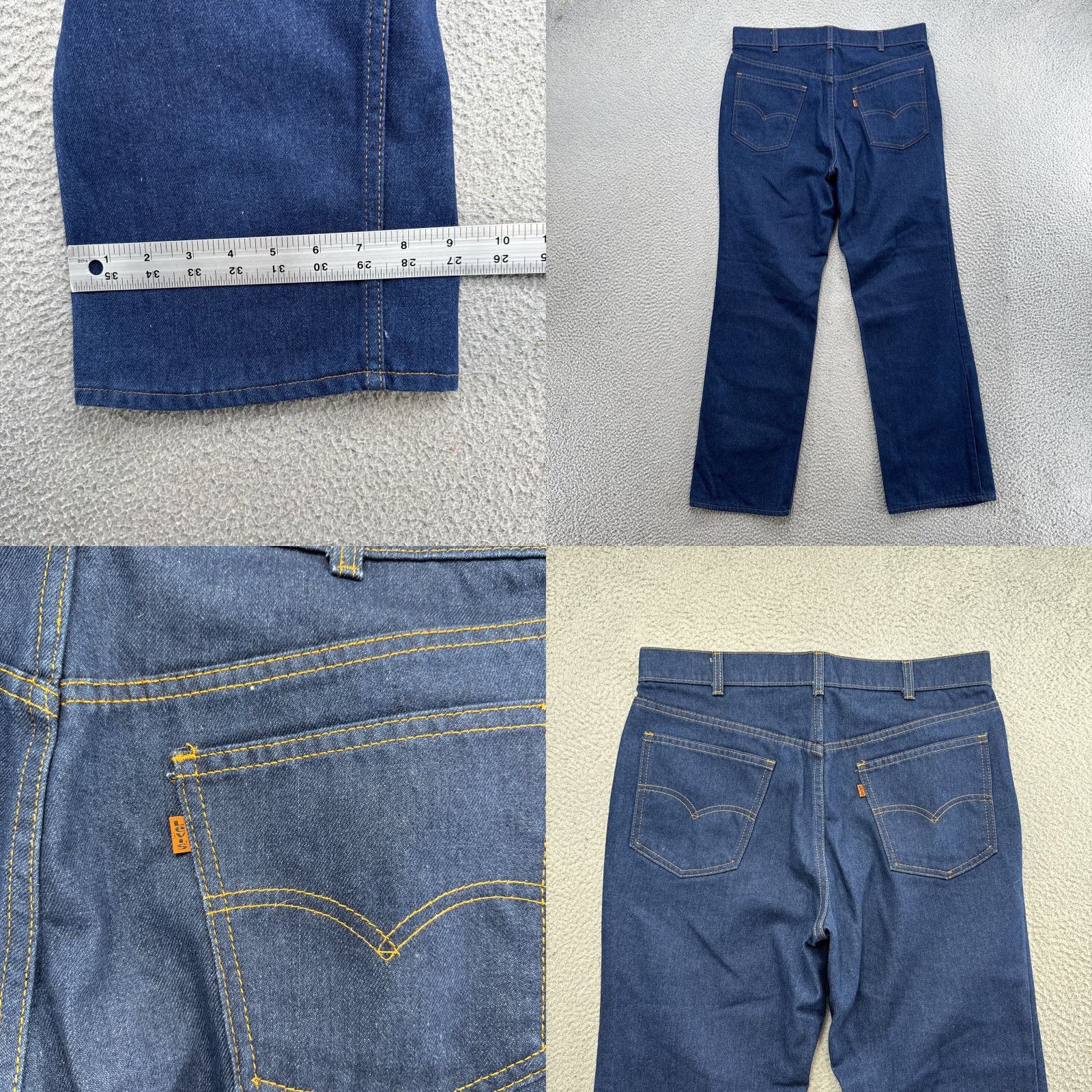Levi's VINTAGE Levi's For Mens Jeans Orange Tab 36x30 Dark Wash Regular Stretch 5-Pocket Denim Blue 80s 70s Mens Size US 34 / EU 50 - 8 Thumbnail