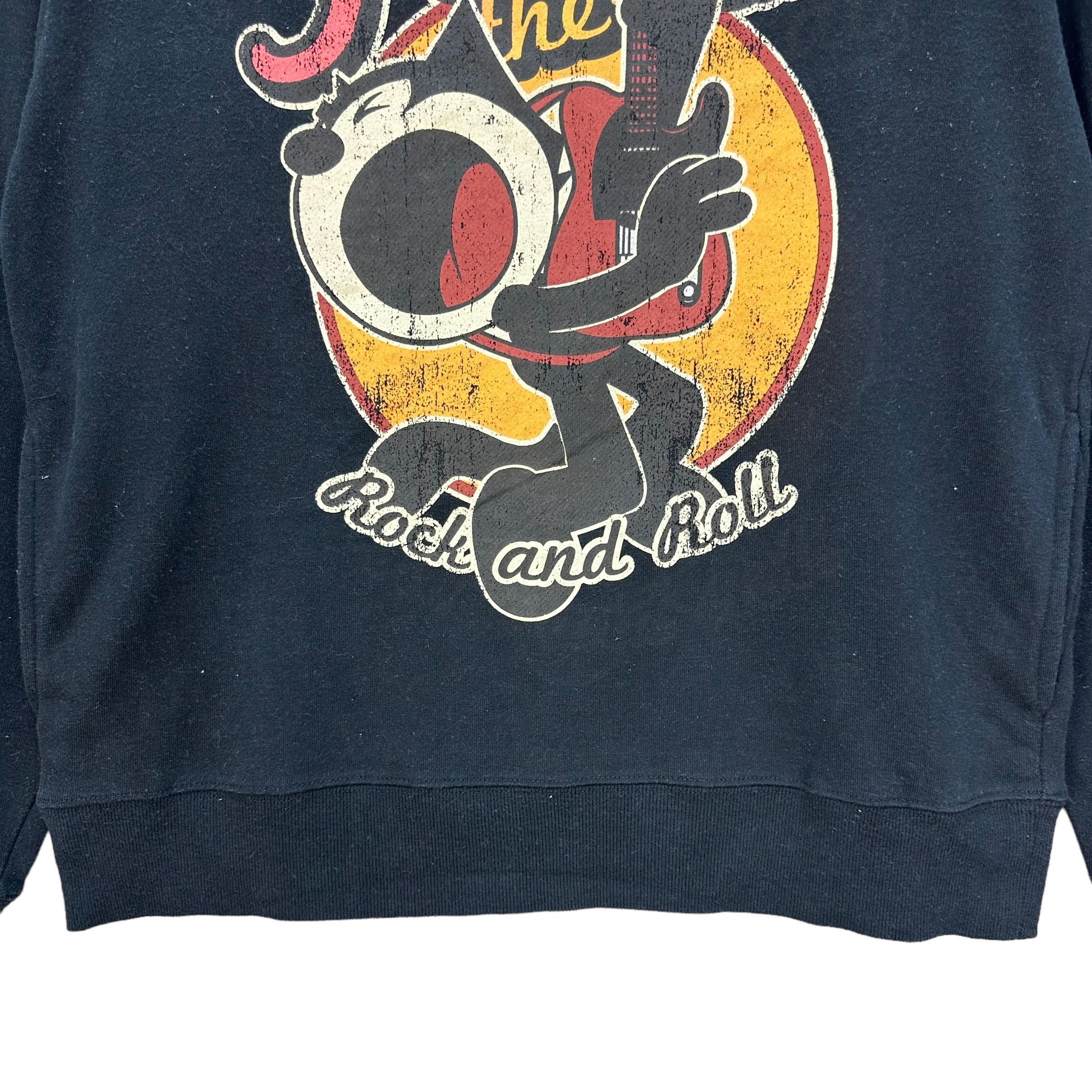 Cartoon Network FELIX THE CAT ROCK & ROLL GRAPHIC PRINTED HOODIES #8841-030 Size L / US 10 / IT 46 - 4 Thumbnail