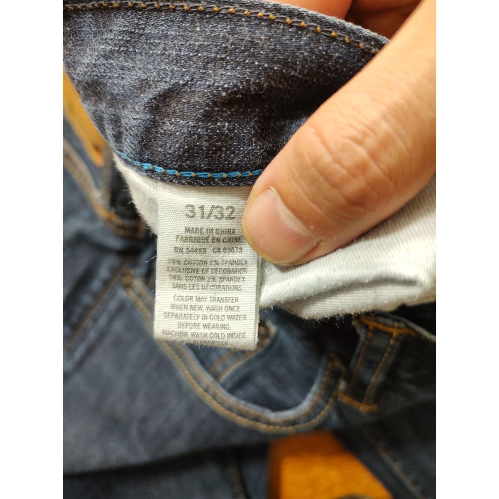 American Eagle Outfitters American Eagle Jeans Mens 31x30 Dark Blue Denim Slim Skinny Measurements Size US 31 - 7 Thumbnail
