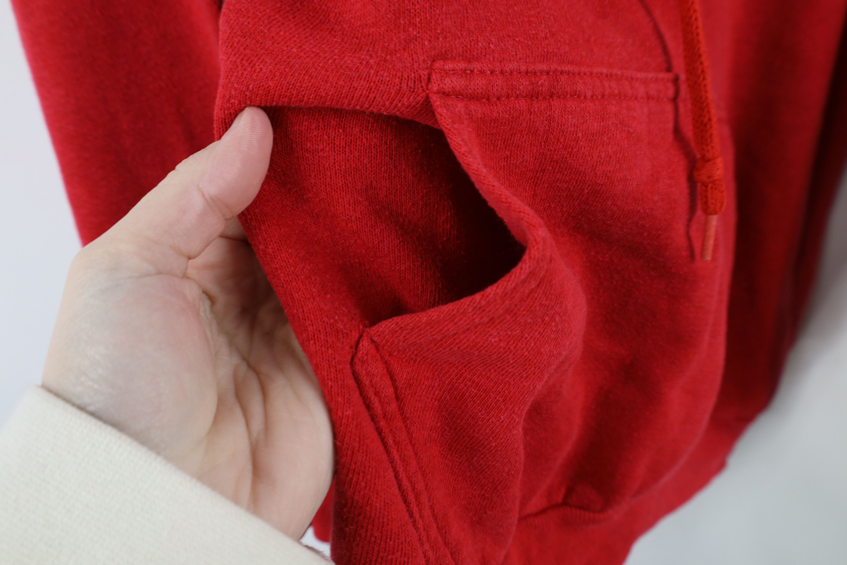 Vintage Vintage 70s 80s Streetwear Blank Hoodie Sweatshirt Red USA Size US M / EU 48-50 / 2 - 6 Thumbnail