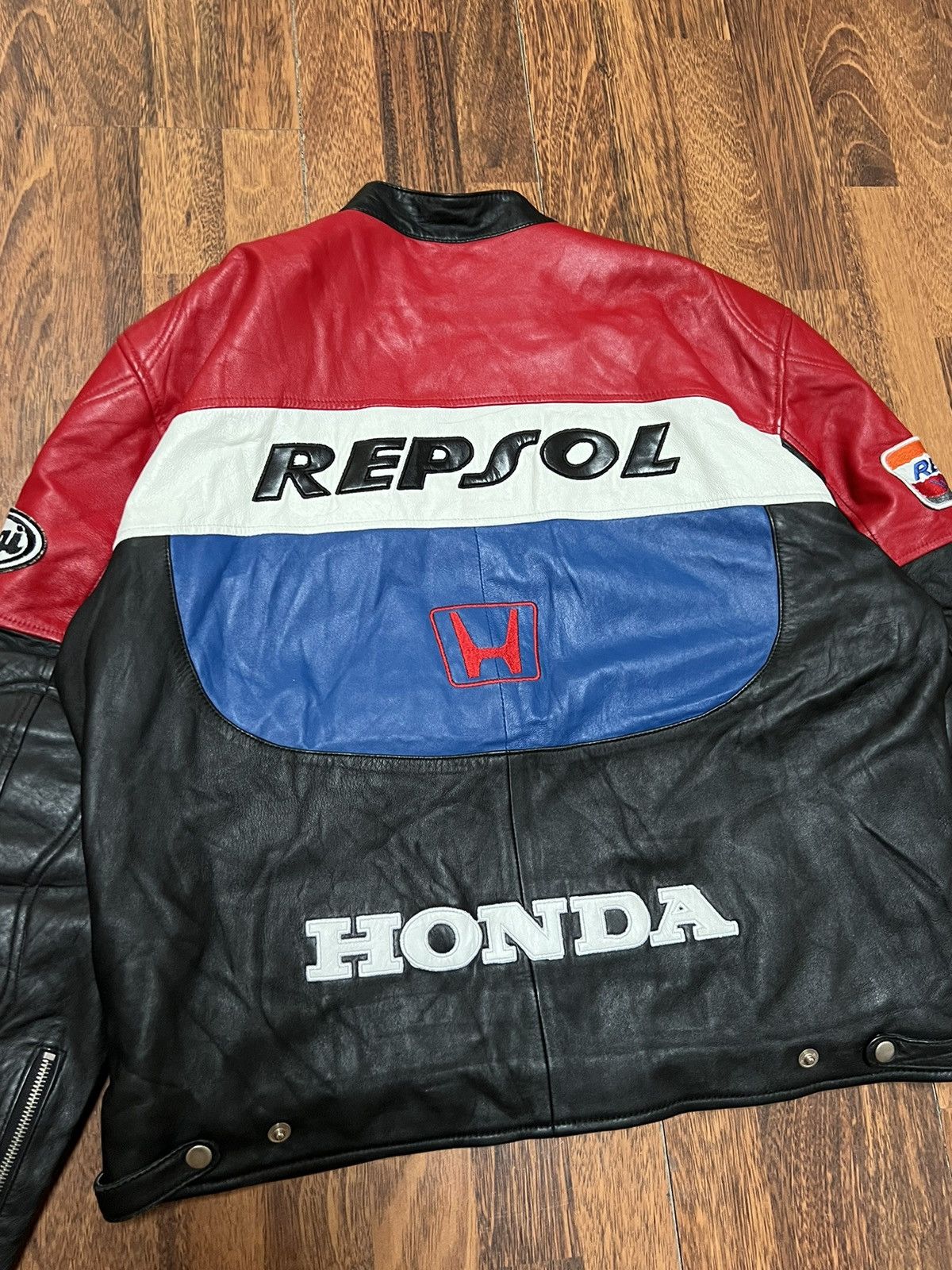 Honda 💥RARE💥Vintage Honda Repsol Leather Moto Racing Jacket Size L Size US L / EU 52-54 / 3 - 12 Thumbnail