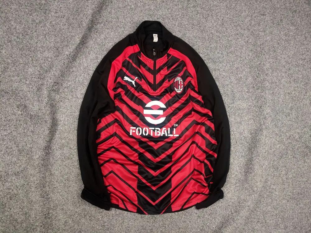 Puma AC Milan x Puma Pre Match Soccer Drycell Football Zip Jersey Size US XL / EU 56 / 4 - 2 Thumbnail