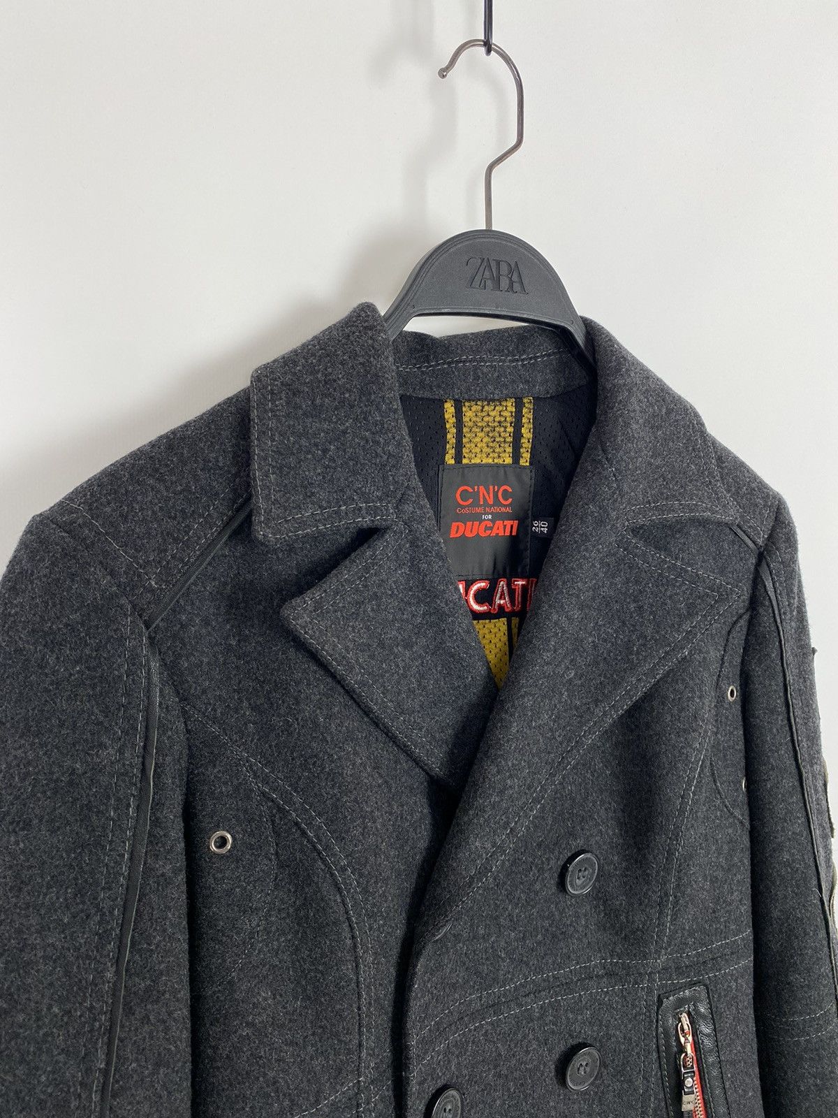 Costume National Y2K Vintage C’N’C for Ducati Double Breasted Wool Rider Coat Size S / US 4 / IT 40 - 6 Thumbnail