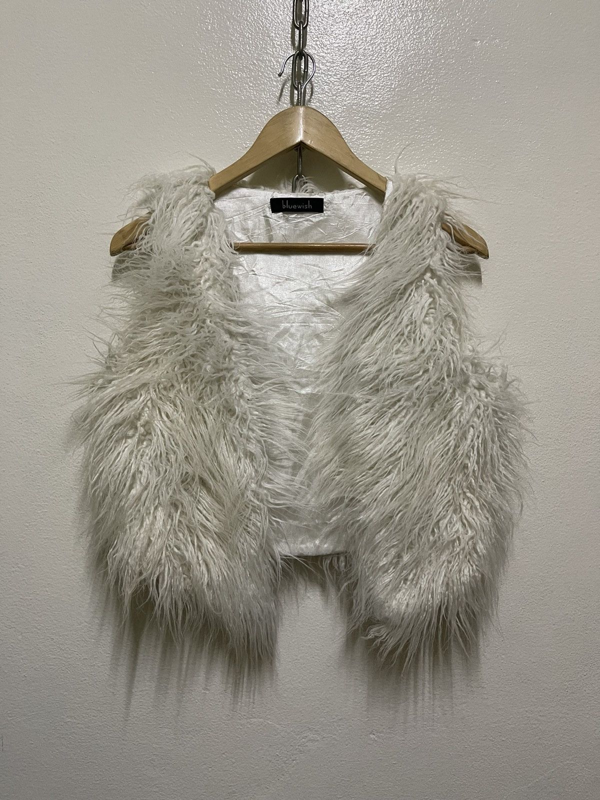 Japanese Brand Bluewish Faux Fur Vest Size S / US 4 / IT 40 - 1 Thumbnail