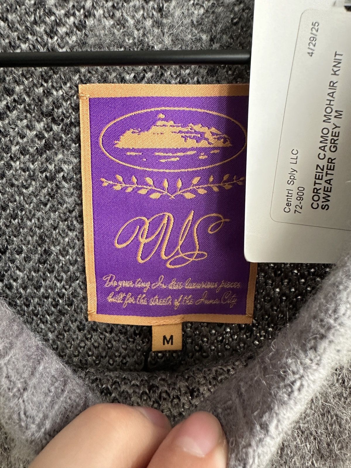 Corteiz Mohair Camo Knit Sweater Grey Size US M / EU 48-50 / 2 - 4 Thumbnail